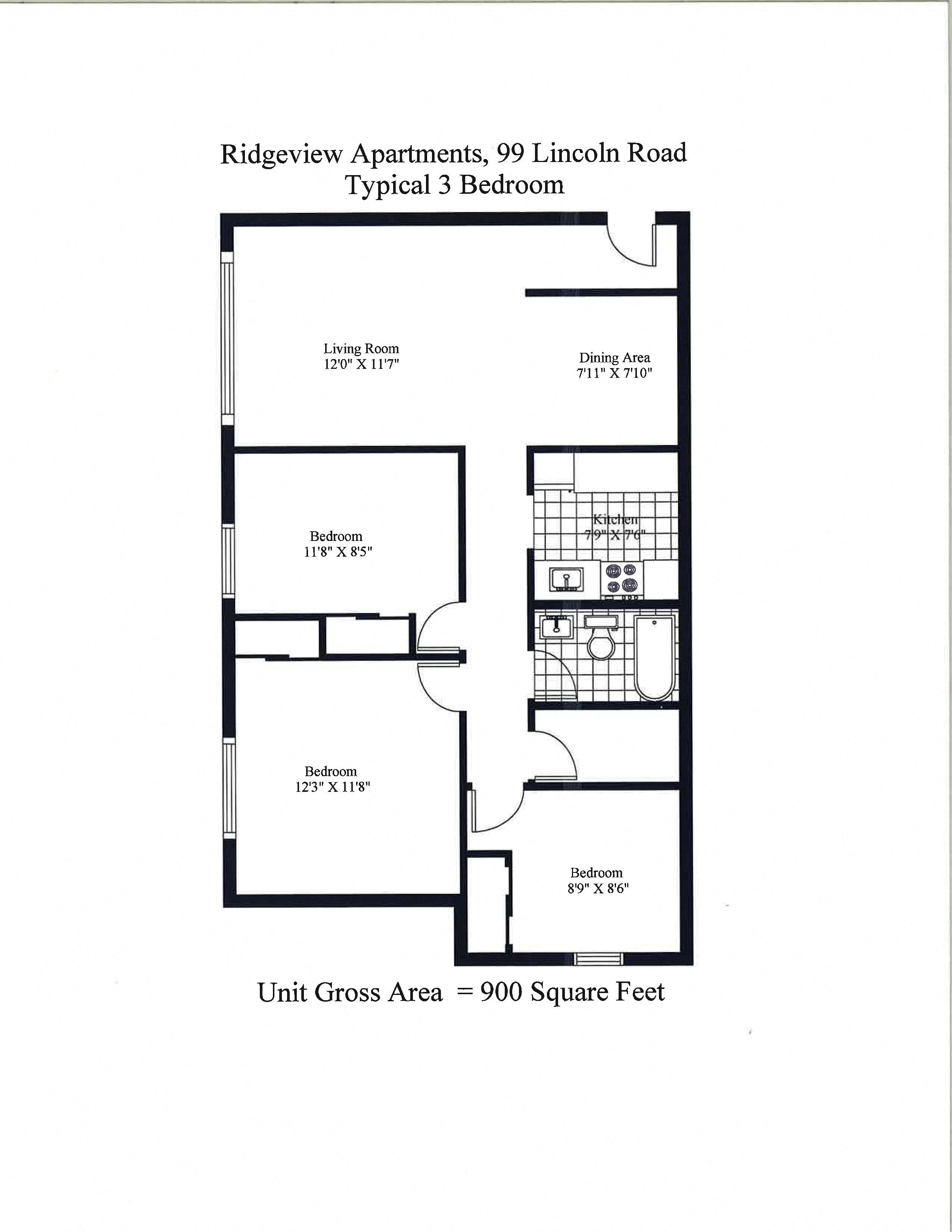 Ridgeview Apartments Three Bedroom